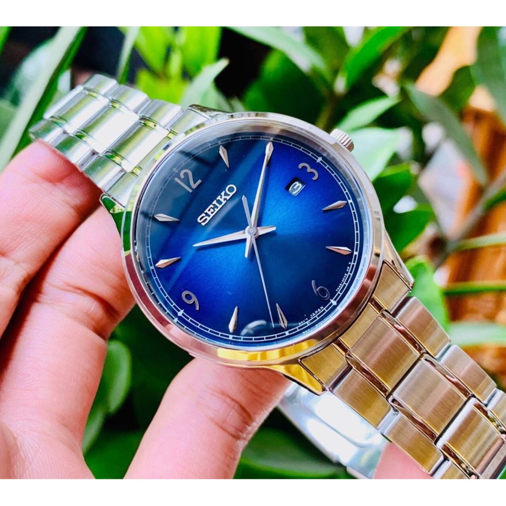 Original] Seiko SGEH89P1 Classic Quartz Blue Analog Stainless Steel  Bracelet Men Watch | Shopee Malaysia