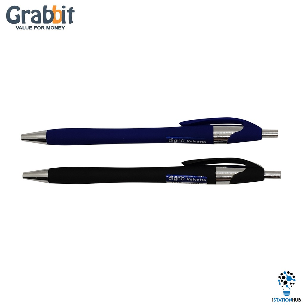 Grabbit Digno Velvetta 0 7mm Needle Tip Pen 1 Black 1 Blue Shopee Malaysia