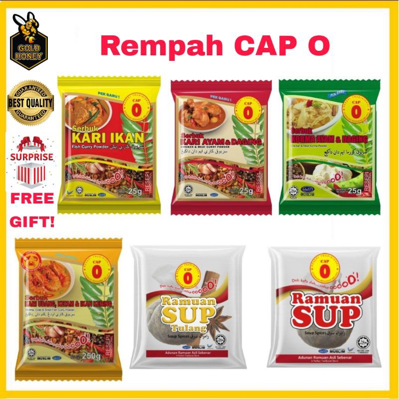 Rempah Kari Cap O Pelbagai Jenis  Shopee Malaysia