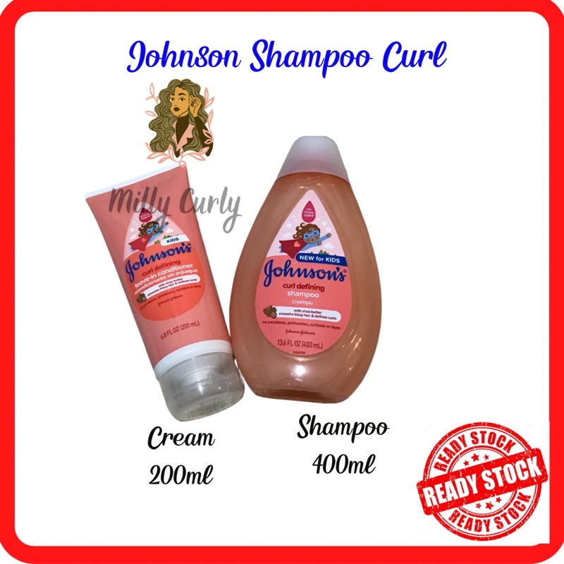 Johnson's Baby Curl Shampoo Baby and Leave InCream Curl for Kids Rambut