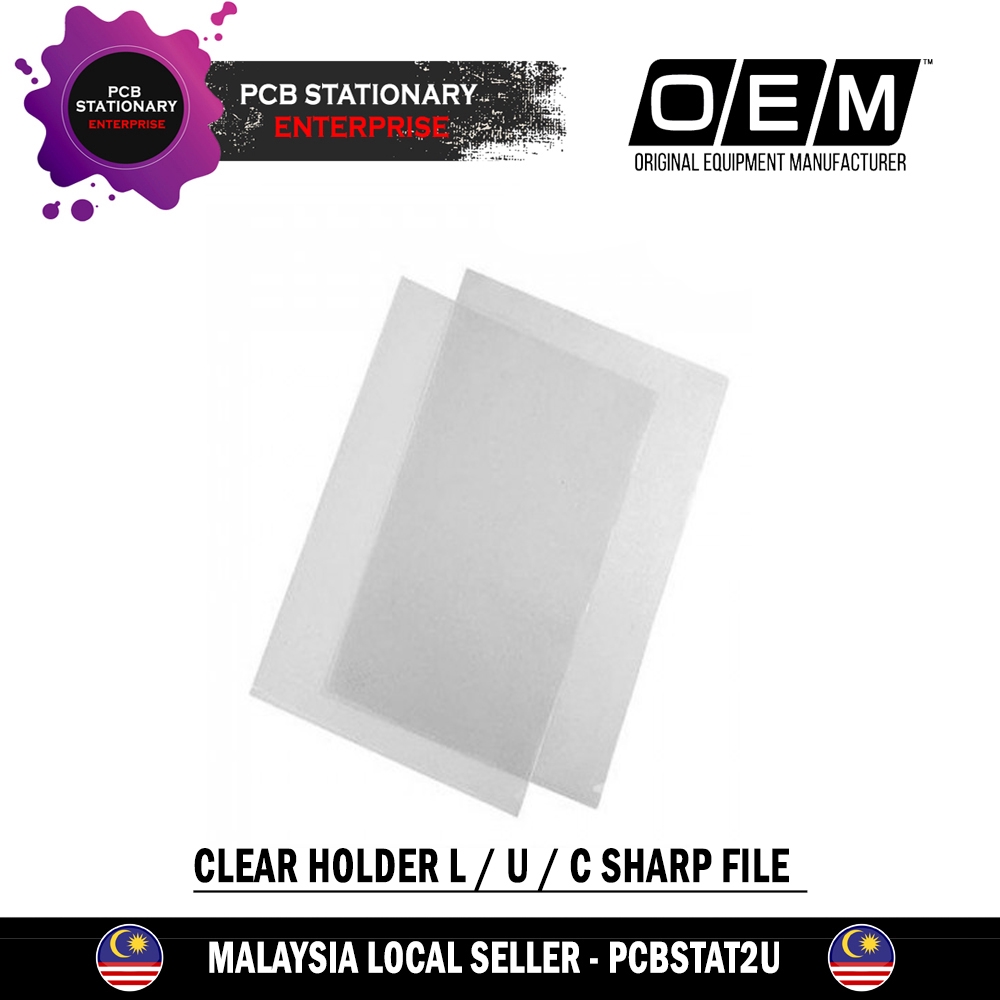 Clear Folder C / L / U Shape File / Holder A4 - 1Pcs | Shopee Malaysia