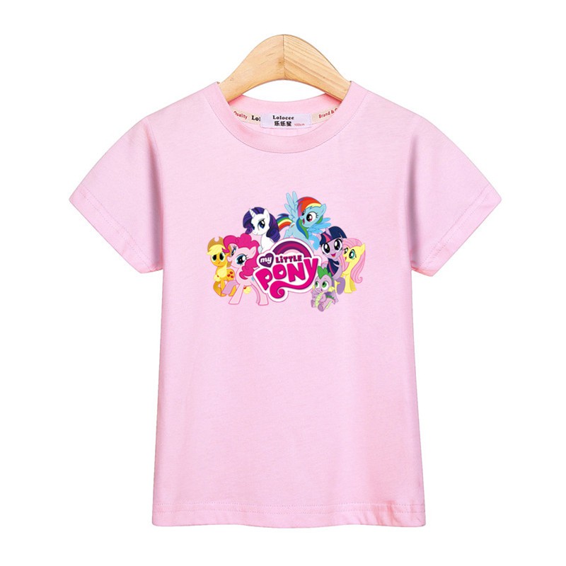 Girls Quality T-shirt Short Sleeve Top My Little Pony Funny Kids 