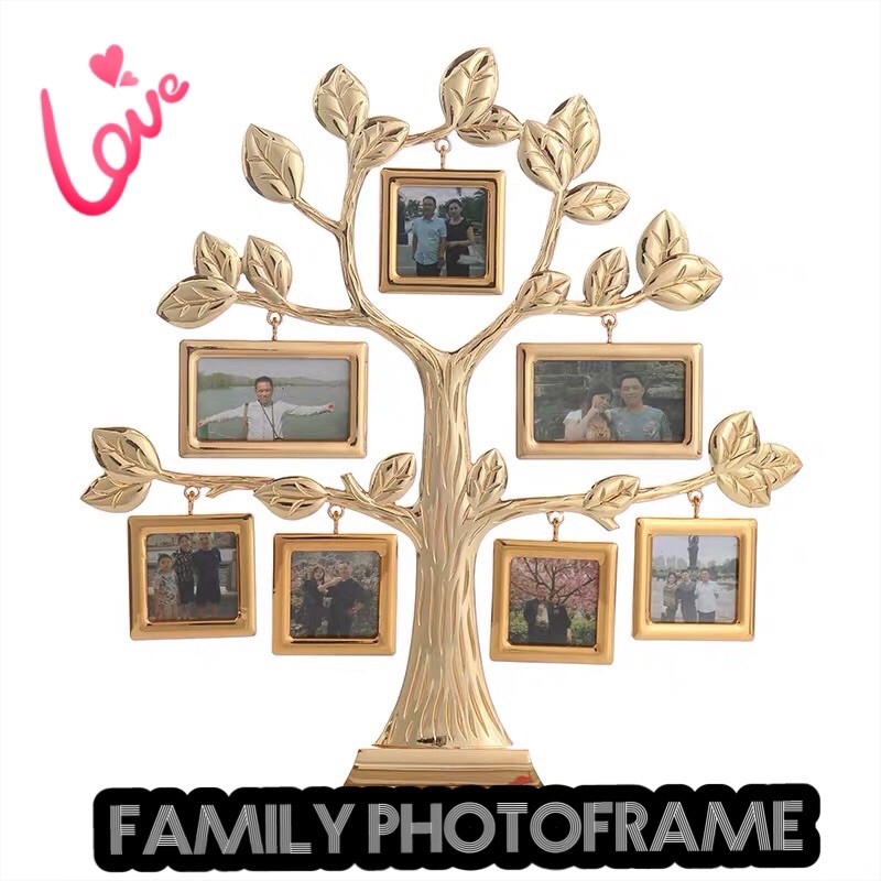 Bingkai Berbentuk Pokok / Photo Frame Gold Family Tree | Shopee Malaysia