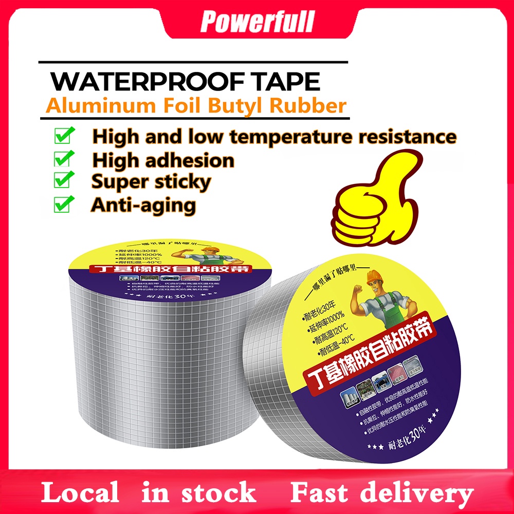 in stock! !leakage Waterproof Tape Aluminum Foil Strong Tape Power Gam ...