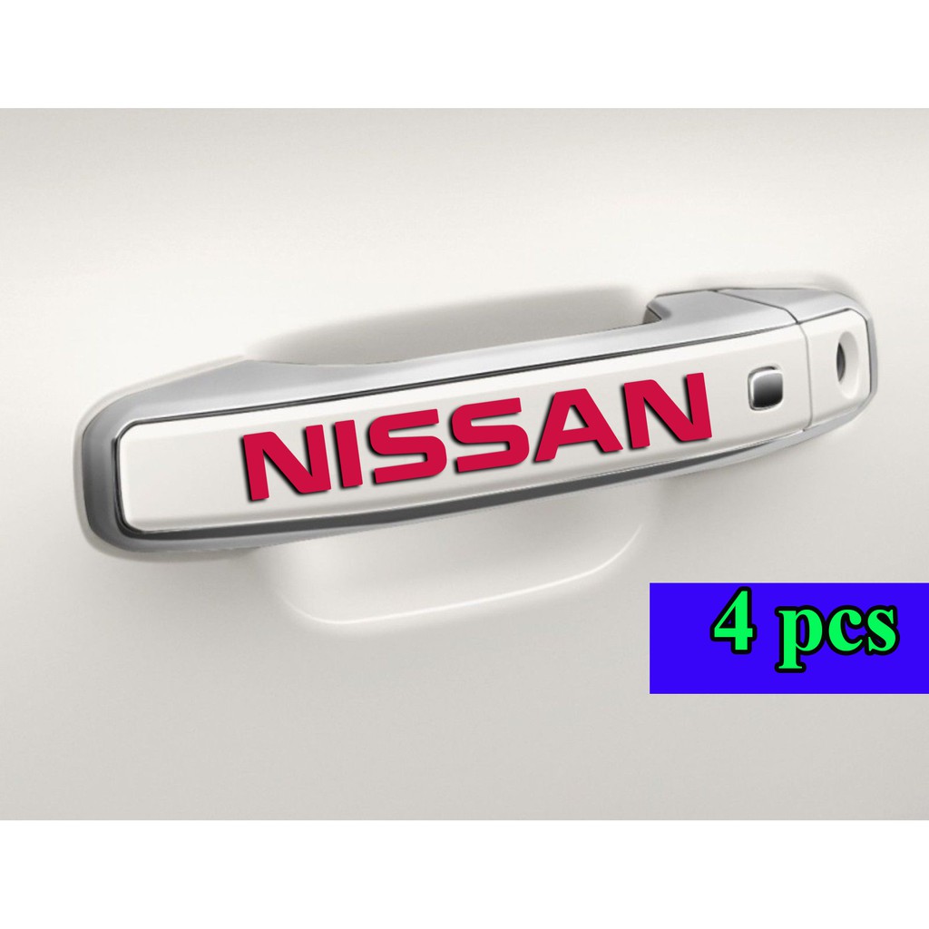 4 Pcs NISSAN Car Door Handle Stickers Decal Vinyl Waterproof Vios Hilux