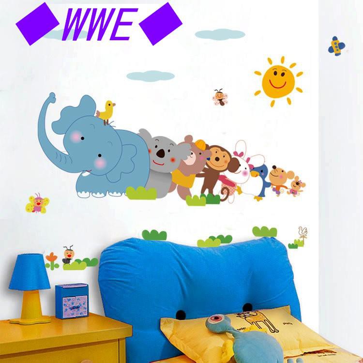 Wwe Hot Cartoon Animals Sticker Home Mural Decor Bedroom Wall