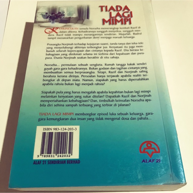 Tiada Lagi Mimpi Sharifah Abu Salem Novel Preloved Shopee Malaysia