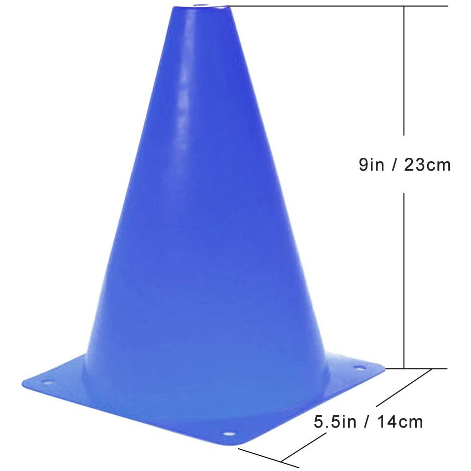 2 for Each Color BiAnYC 10 Pack 9 23cm Sport Training Plastic Traffic Agility Marker Cones for Soccer/Skating/Football/Basketball/Indoor and Outdoor Games 5 Colors 