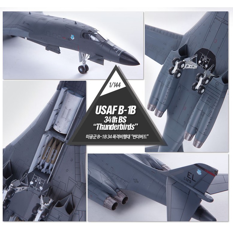 1/144 USAF B-1B 34th BS "Thunderbirds" Academy Model Kit 