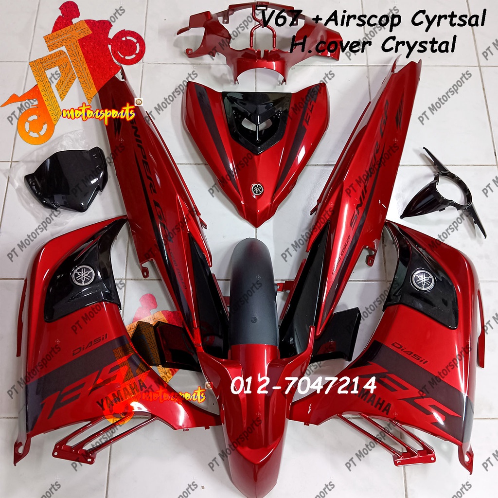 Yamaha LC 135 Cover Set RM7 All Drmk Red Exciter Sniper Gp Transparent