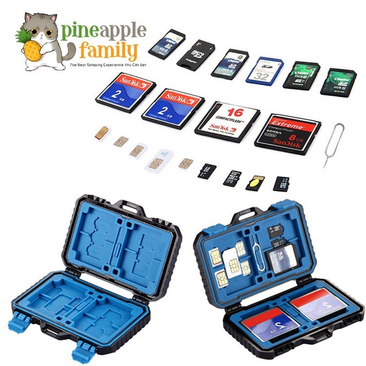 Memory Card Case SD Card Storage Box Waterproof Shockproof Protection