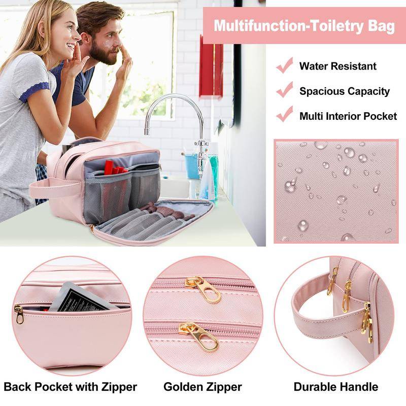 Accessory Daily Water Resistant Toiletry Bag Women Travel Makeup Eco Leather Cosmetic Organizer Girls Umakeup Casual - Image 3