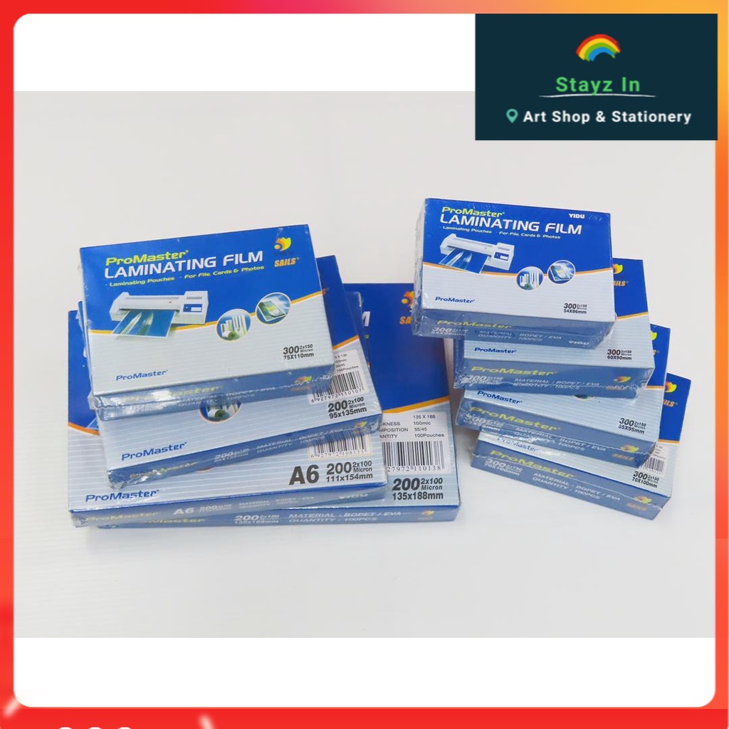 Laminating Film 100 Sheets Promaster Laminate Film High Quality Plastic
