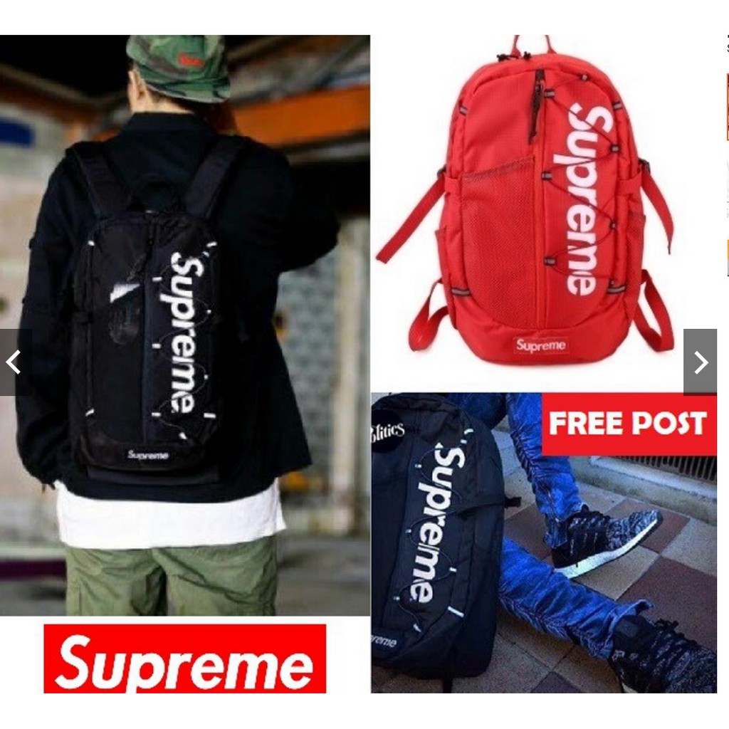 Supreme Backpack SS17 Backpack Travel Bag - READY STOCK | Shopee
