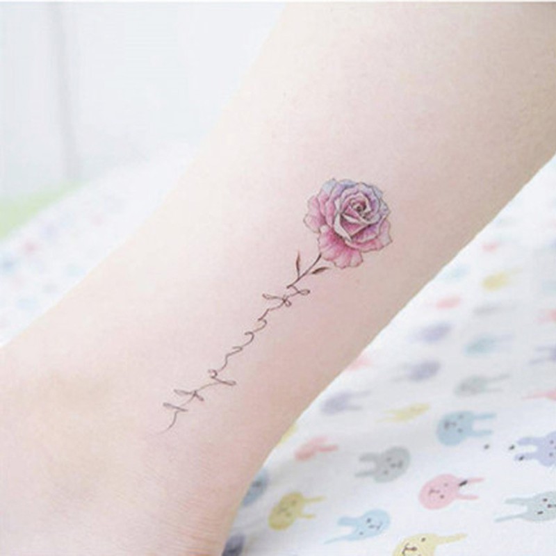 Small Fresh Cute Tattoo Stickers Cute Temporary Tattoo Flowers Men And Women Shopee Malaysia