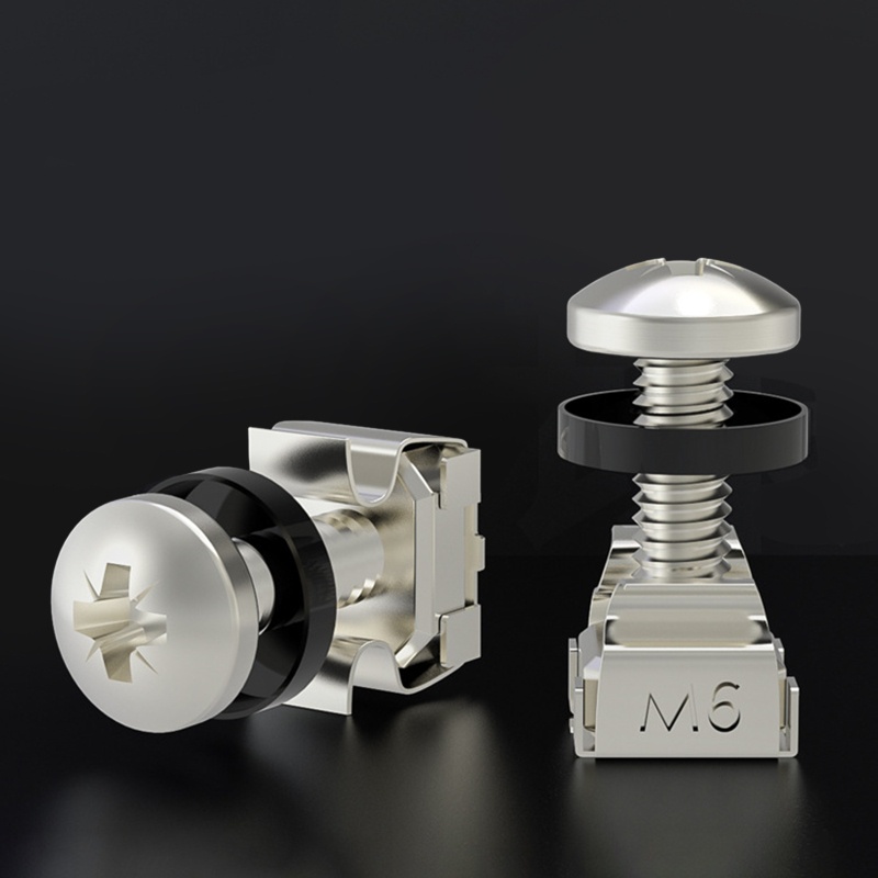 All M6 x 16mm / 12mm Rack Mount Cage Nuts Screws Washers for Rack Mount Server