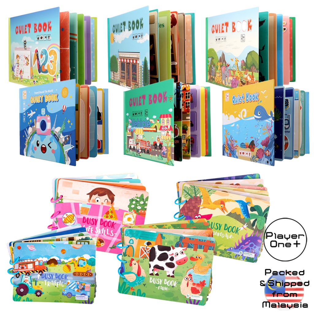 Quiet Book Busy Book With Velcro Montessori Early Learning Educational