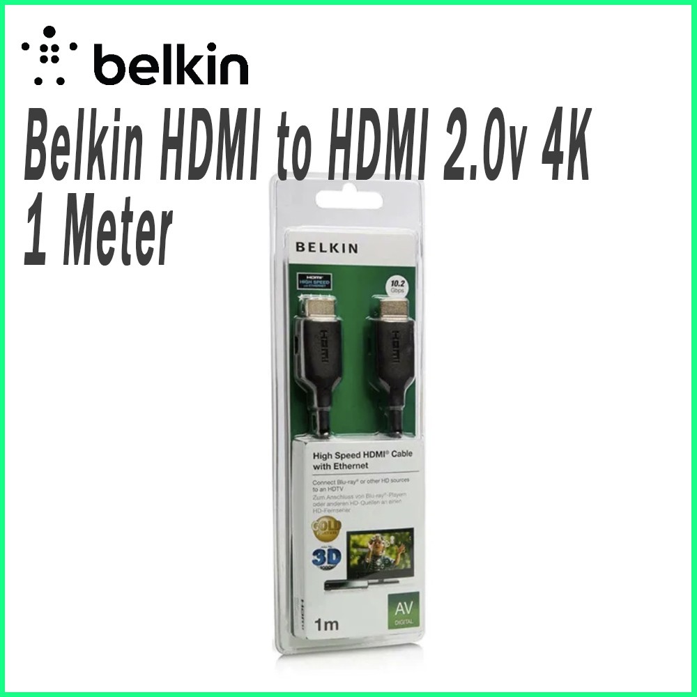 BELKIN HDMI TO HDMI 2.0V 1 METER 4K CABLE (F3Y021BT1M) Shopee Malaysia