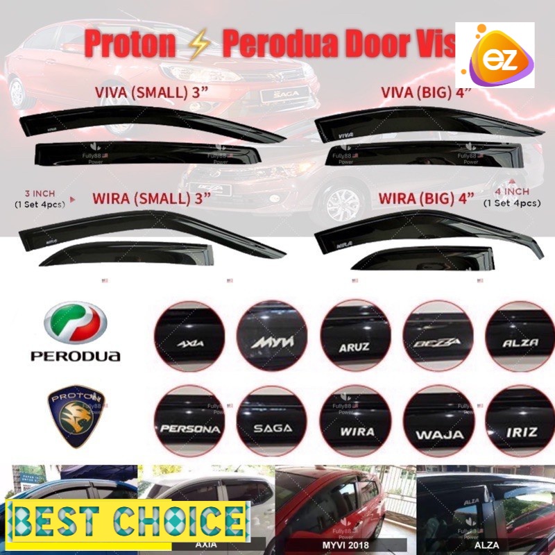 Visor Pintu Kereta Visor Cermin Kereta Perodua Proton Door Visor Big 