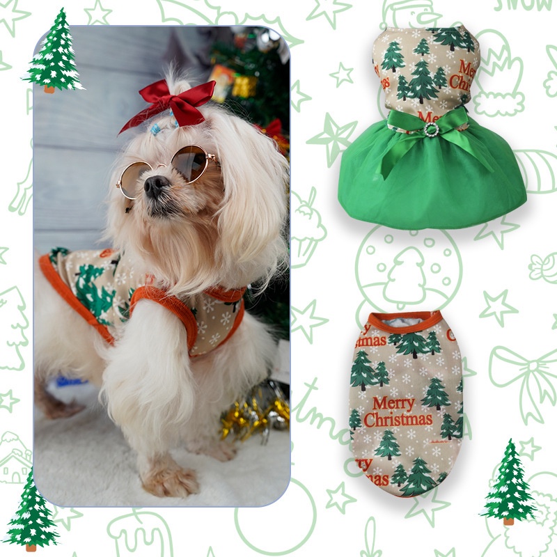 Must Essential 『27Pets』Christmas Pet Couple Outfit Dog Dress Wedding Party Cosplay Clothes - Image 2