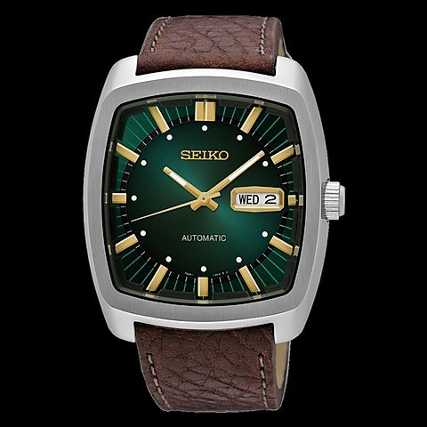 SEIKO ReCraft Automatic Green Dial Brown Leather Men Watch SNKP27 | Shopee  Malaysia