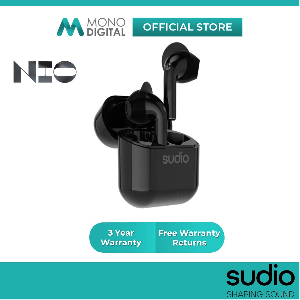 Sudio NIO True Wireless Bluetooth IPX4 Water Resistance Earbuds | Up to 20 Hours Battery | Built-In Microphone (FREE PUBG BAG)