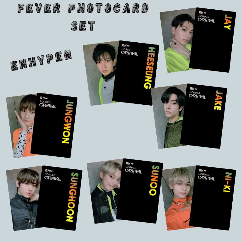 Enhypen Fever Photocard Set (unofficial) 