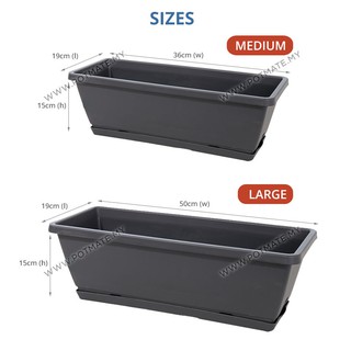 Medium Flower Plastic Planter Pot Pasu Bunga Panjang Medium Flower Plastic Planter Pot Pasu Bunga Panjang