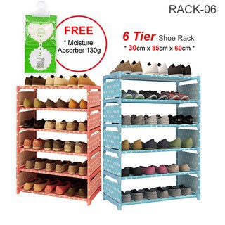 Shoe Rack Diy Stackable Storage Rak Kasut Murah Shopee Malaysia