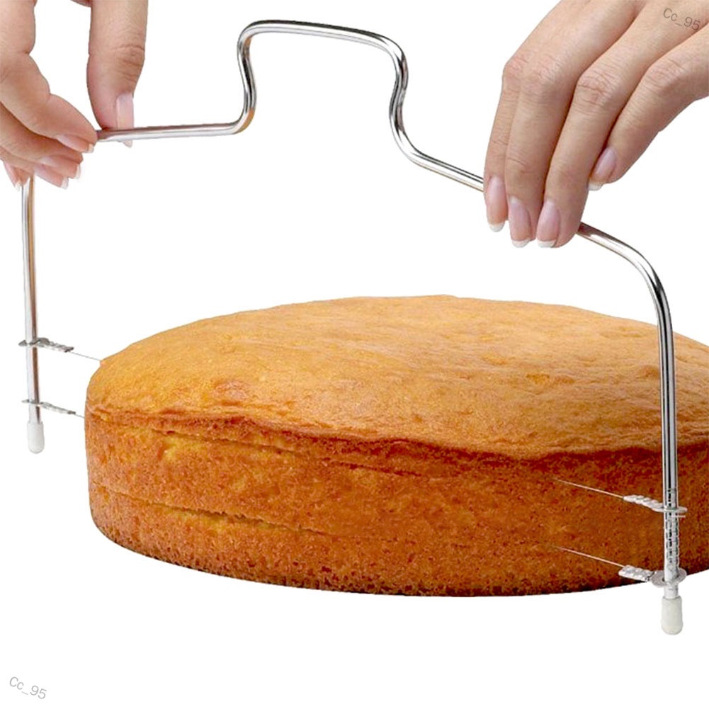 🇲🇾Ready stock Malaysia🇲🇾Stainless Steel Cake Slicer Adjustable Wire Cake Slicer Cutter Leveller Decorating Bread Decor T