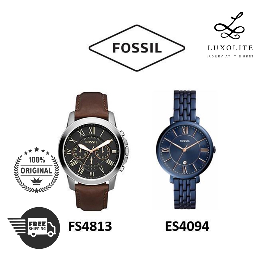 Set Fossil Couple Watch Fs4813 Es4094 Shopee Malaysia