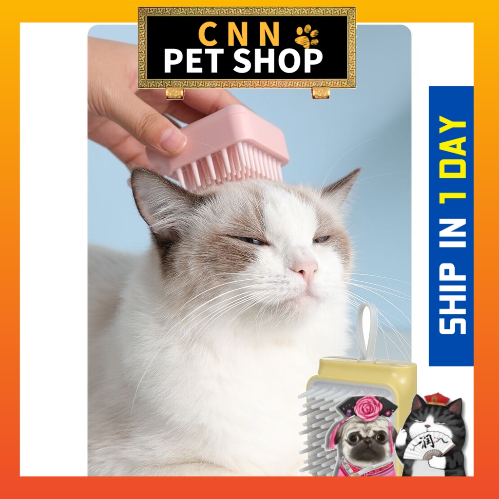 Japanese Pastel Pet Grooming Massage Comb Shower Sikat Kucing 