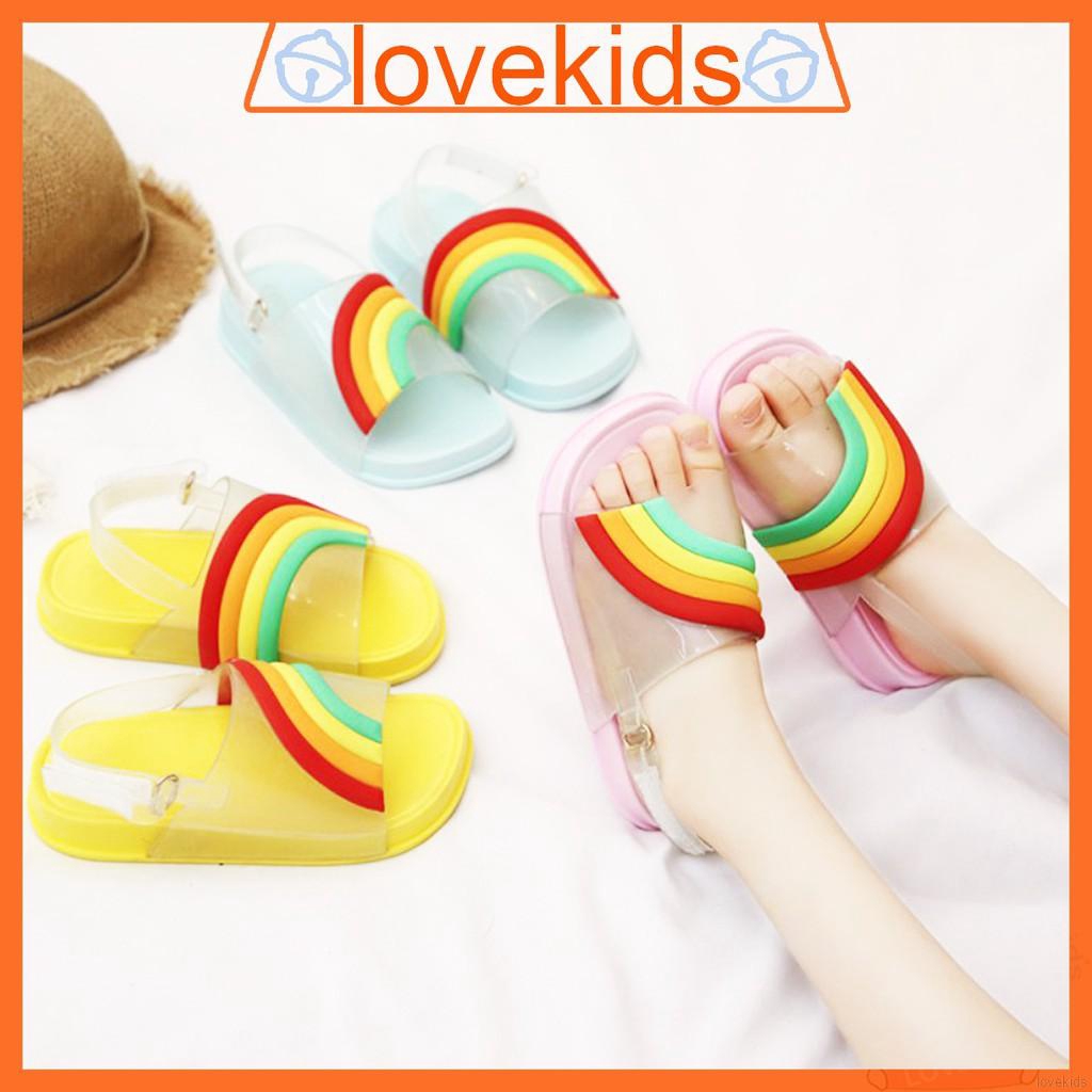 rainbow baby sandals