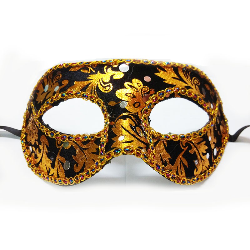 Venetian Fabric Masquerade Mask - Black | Shopee Malaysia