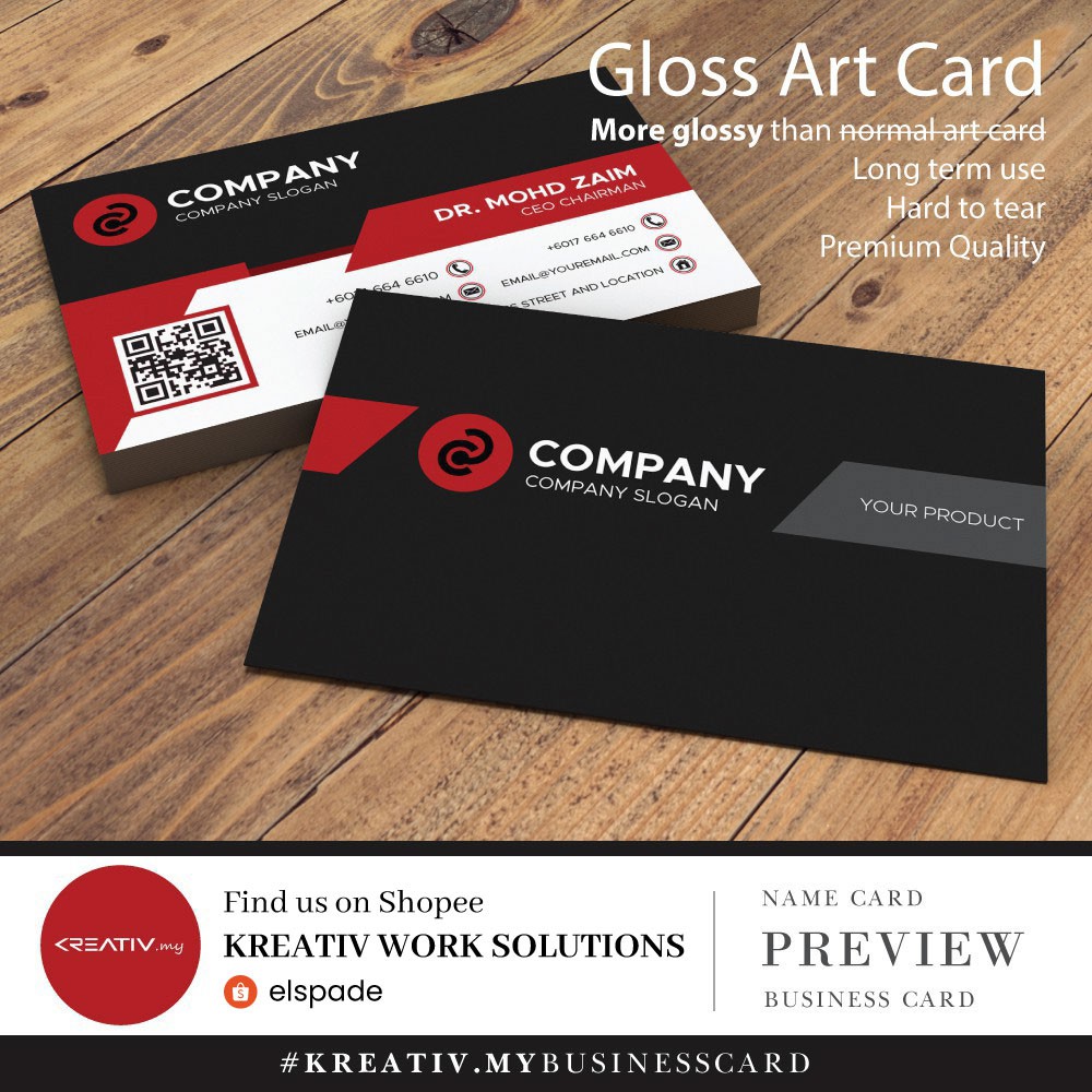 Business Card Bisnes Kad Name Card Kad Nama Design Printing Murah Shopee Malaysia