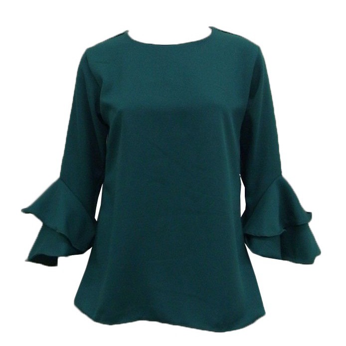 Women s Basic Bell Sleeve Plain Top Saloma Blouse  Muslimah 