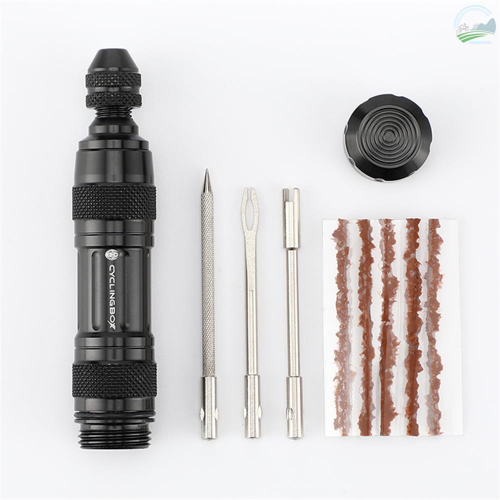 Pl DIY Tubeless Bike Tire Repair Kit Ultralight Vacuum Aluminum Alloy Tool Mountain Automobile 3 - Image 4