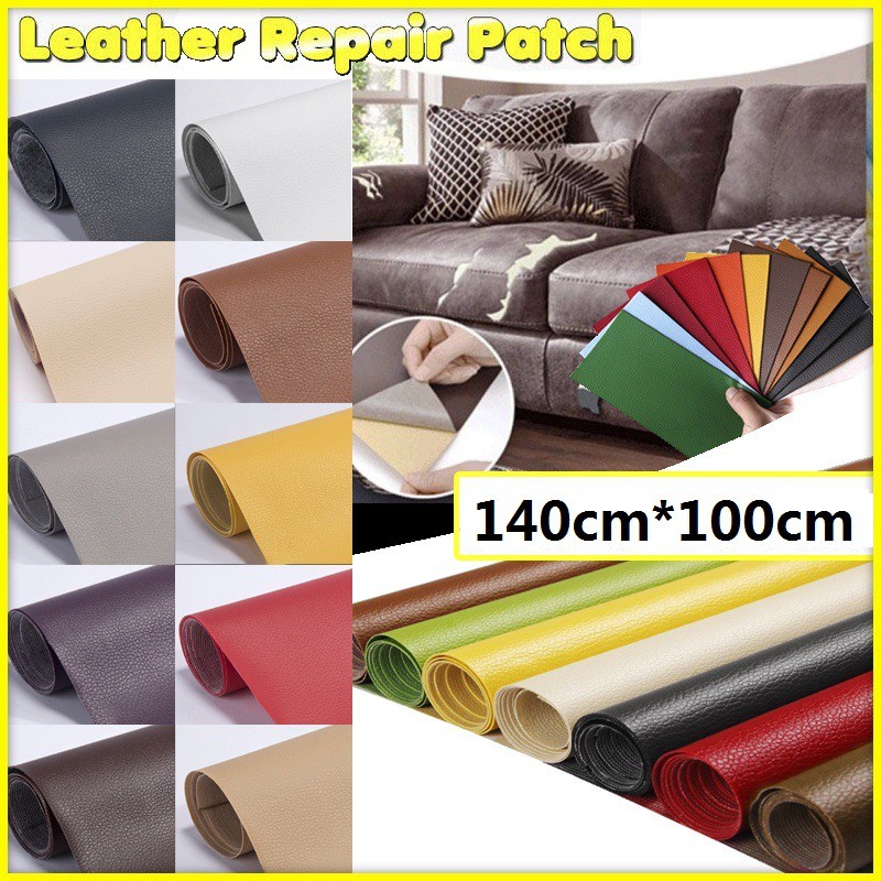 Self-Adhesive Leather Repair Kit for Couches Car Seat Furniture Leather Patch Leather Repair Patch No Heat Required Leather Tape -3X62 Inch -Black Handbags Sofa 