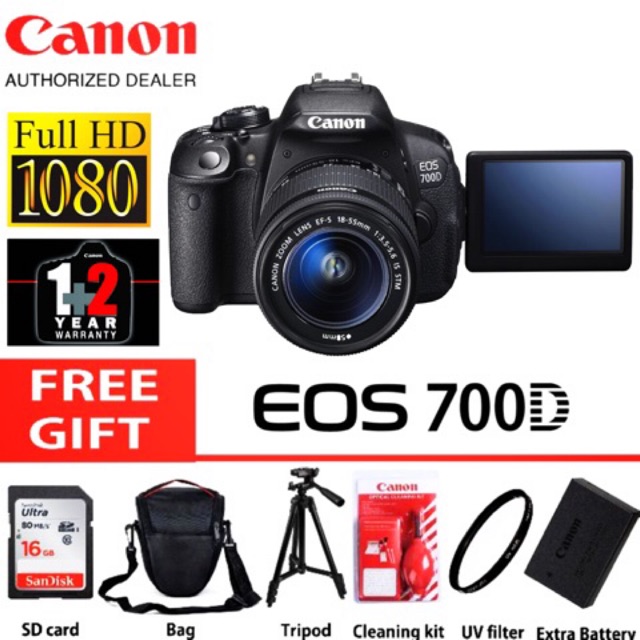 Canon Eos 700d 18 55mm Is Stm 3 Years Warranty Shopee Malaysia