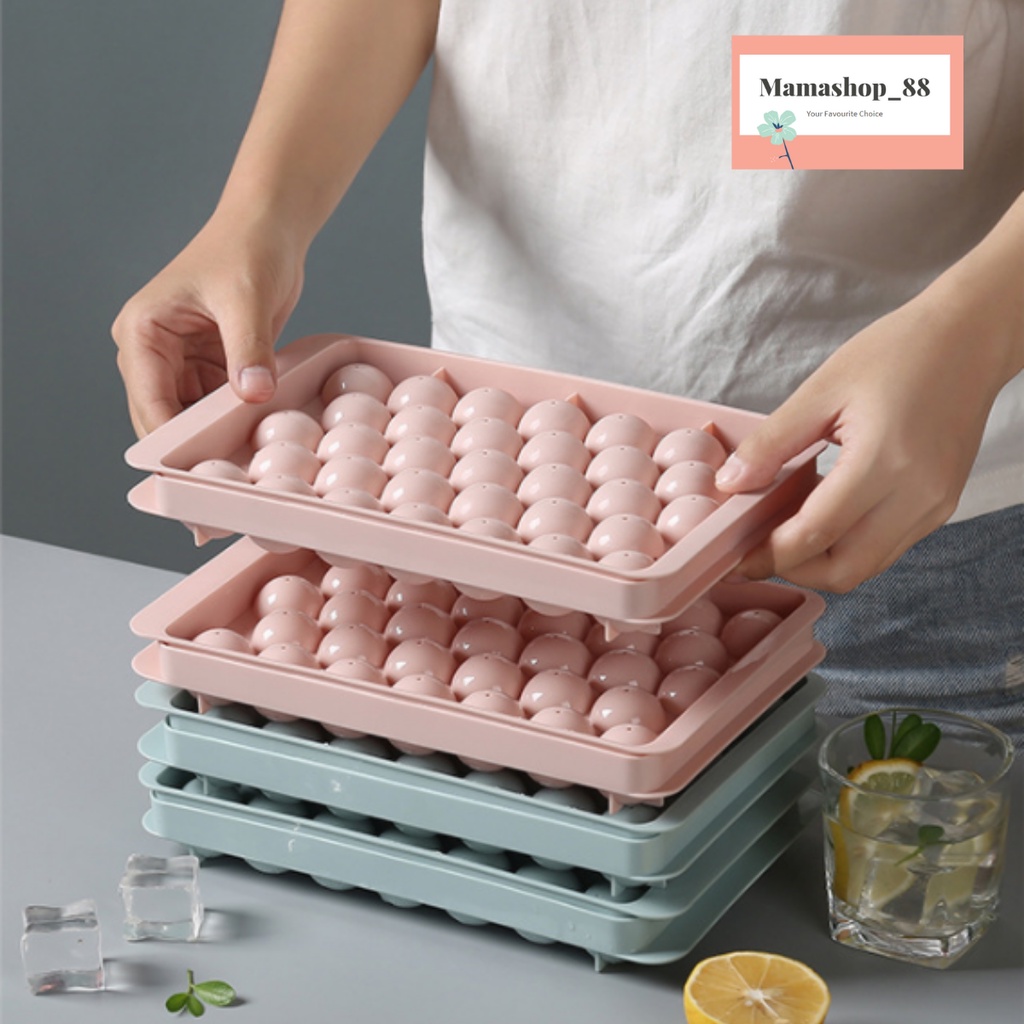 33 holes Ice Cube Tray Mold (3cm) Ice Ball Maker Whiskey Wine Cocktails Beverages Food Grade BPA Free