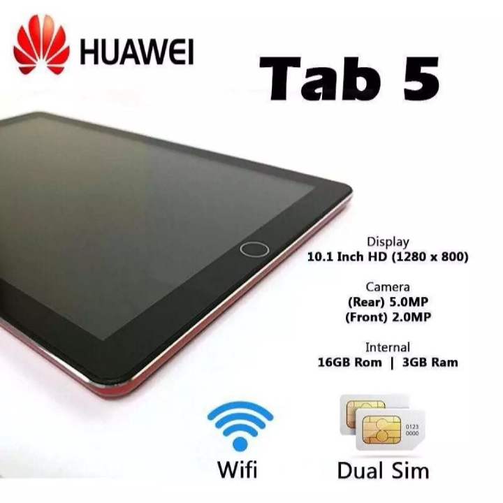 4g Lte Huawei Tab 5 10 1 Inch 4gb 64gb Dual Sim Tablet Shopee Malaysia