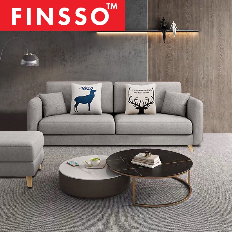 FINSSO: ROSELYN 2 & 3 Seater with FREE stool Sofa Home Living Room Furniture