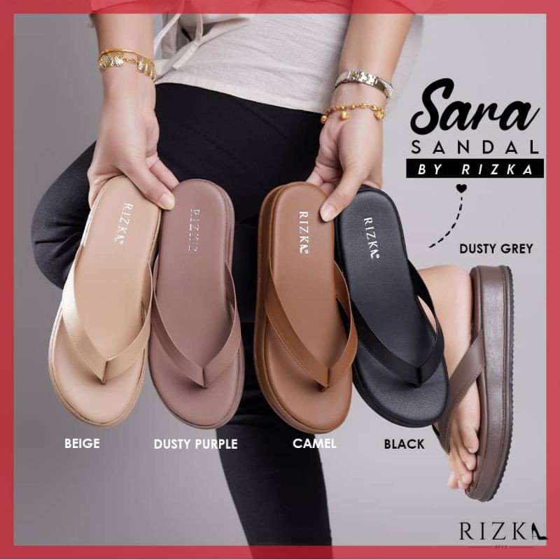 Ready Stock Sara Sandal By Rizka Hot Item Murah Selesa Kasut Wanita Sandal Harian Women Fashion Shoes Kasut Perempuan