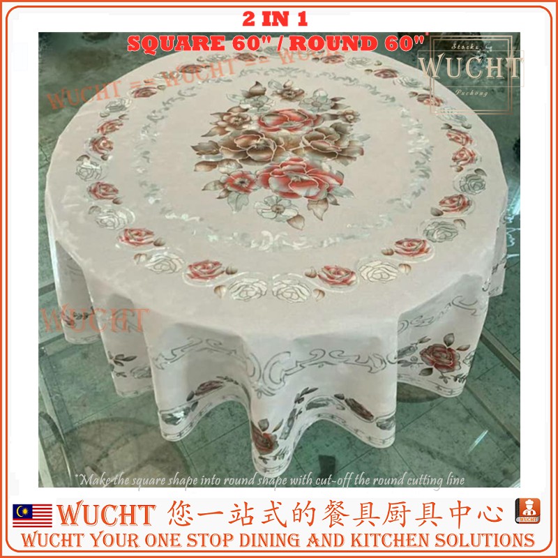 Wucht 5 6 Feet Table Cloth Vinyl, Round Tablecloth Vinyl