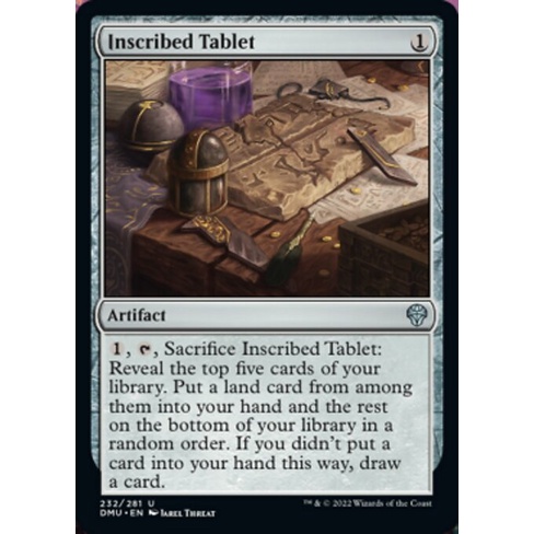 Inscribed Tablet | [DMU][U][{1}][Artifact][MTG Singles]