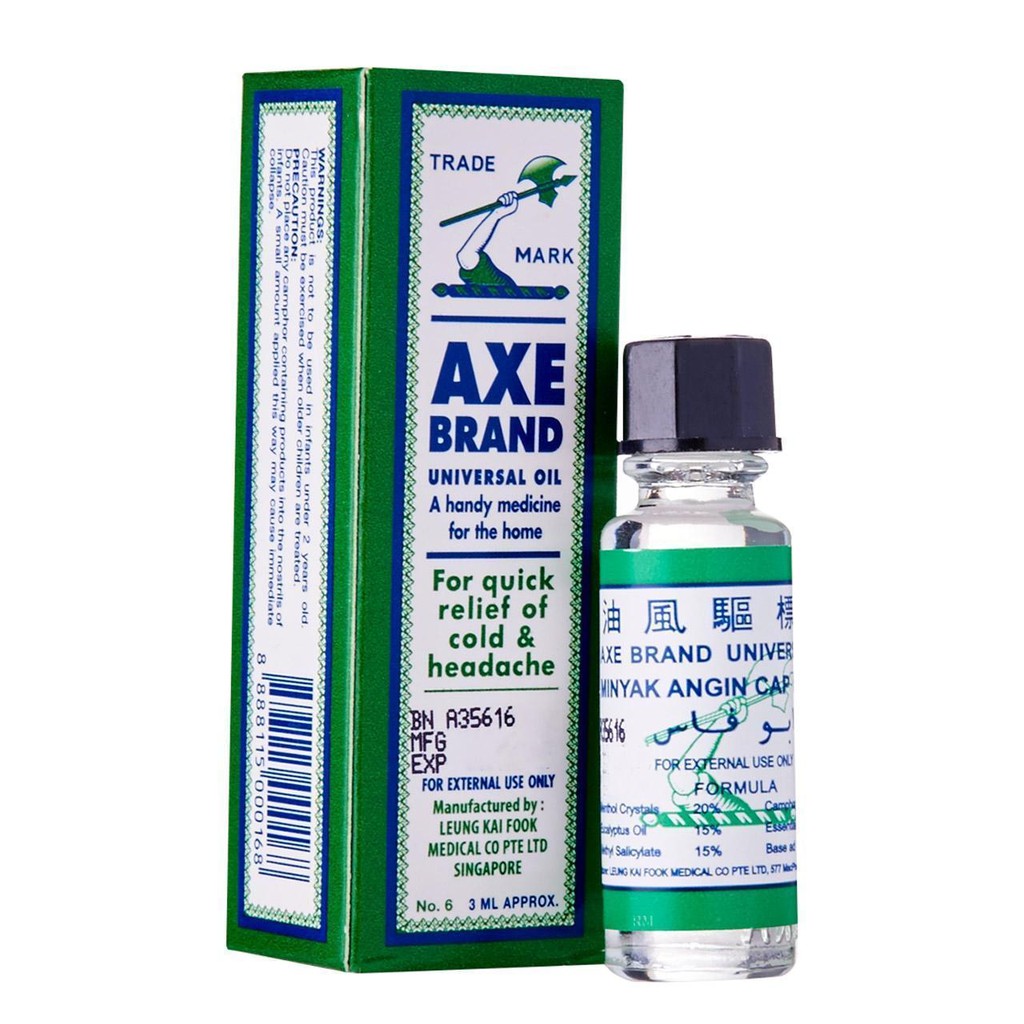 Cap Kapak Axe Medicated Oil 3ml Minyak Angin No 6 Shopee Malaysia