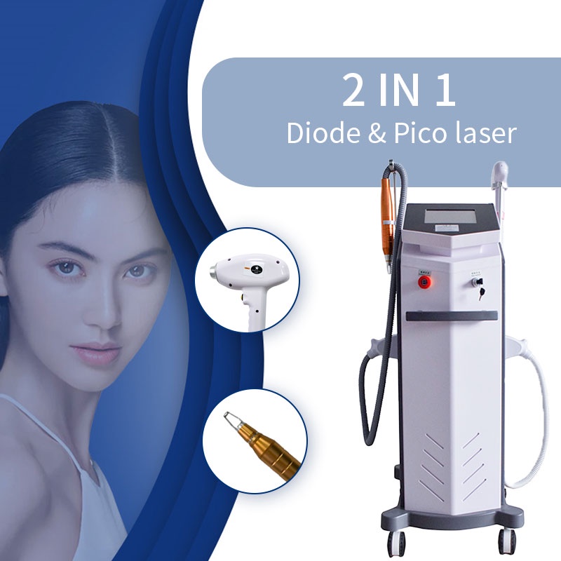 2 in 1 Diode Laser hair removal machine 808Nm Pico laser picosecond