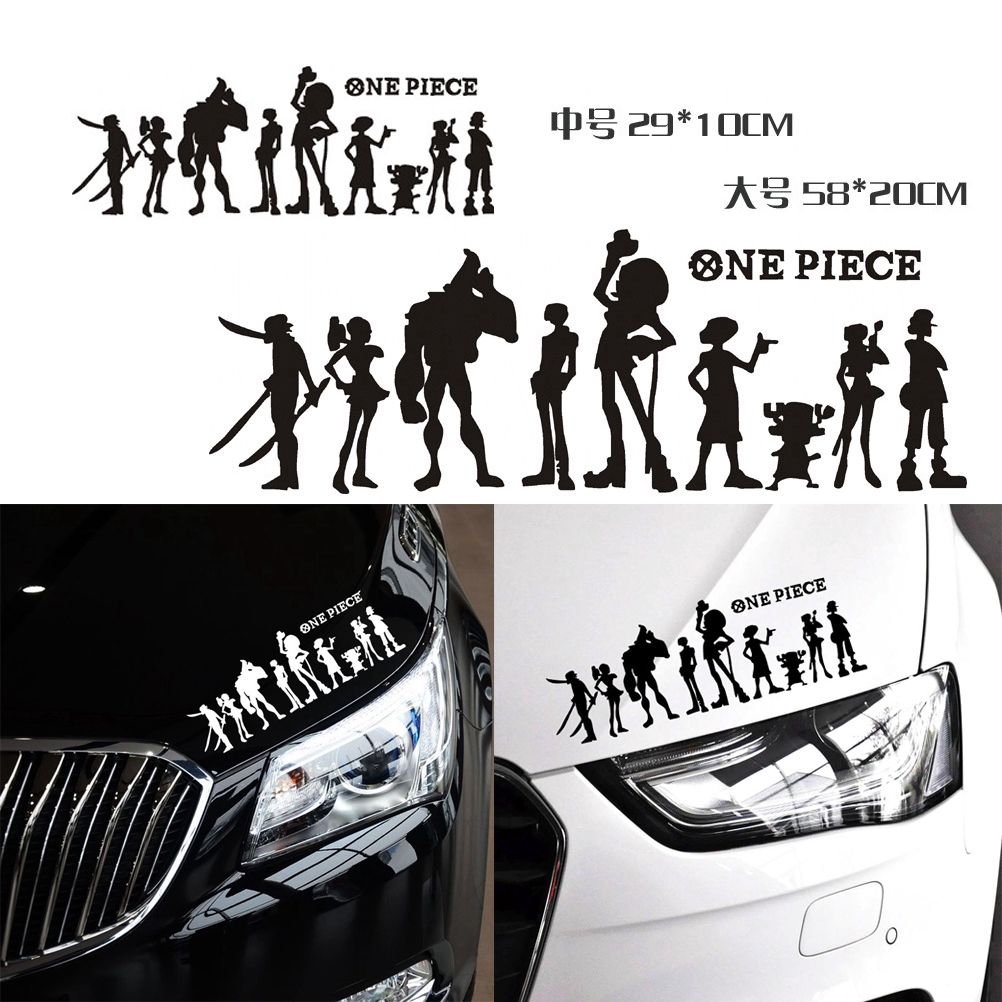 Ready Stock One Piece Luffy Ace Chopper Car Stickers Decals Waterproof Car Eyebrow Car Body Sticker Window Door Stickers Shopee Malaysia