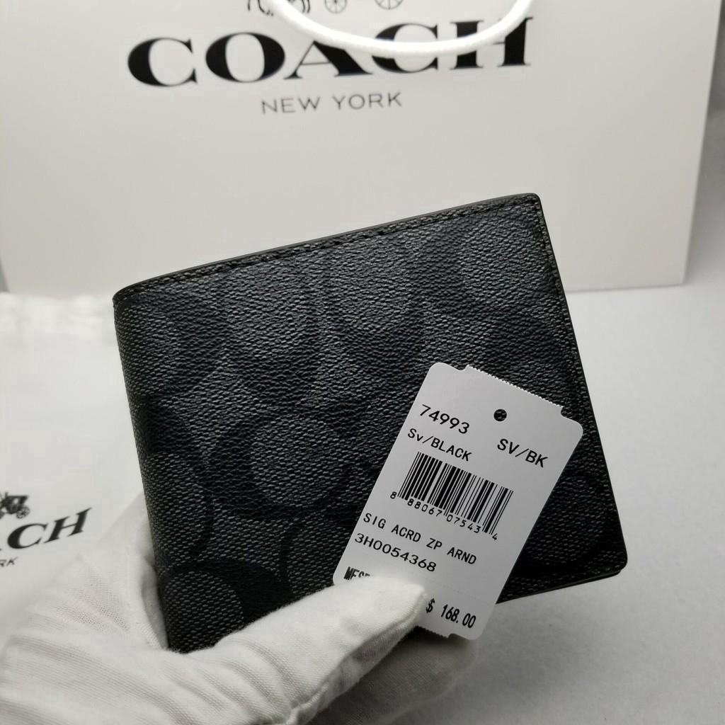 (Fast Delivery) Original Coach Men's Fashion Wallet F74993 F75086 ...