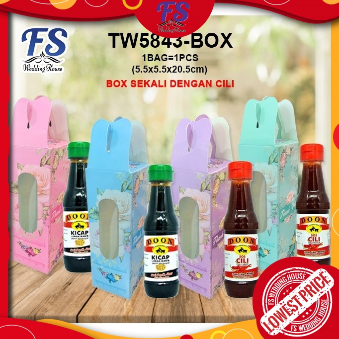 Doorgift Box Doorgift Kahwin Murah Kotak Kicap Doorgift Kotak Botol Kicap Sos Cili Doorgift Kotak Kosong Tw5843 Box